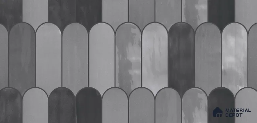 Faux Subway Wall Tile TL 10768 Luster Grey Highlighter 2 ft x 1 ft Glossy Finish Ceramic Tile - 9 mm | Please Expect a Slight Variation of Pattern