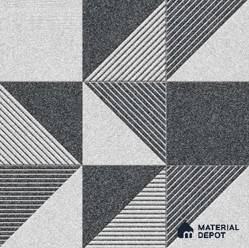 Patterned Floor Tile TL 10835 B Stone Facade 20 inc x 20 inc Matte Finish Vitrified Heavy Duty Parking Tile - 12 mm  | Pattern Alignment May Vary | 2-3 mm Spacer is Mandatory