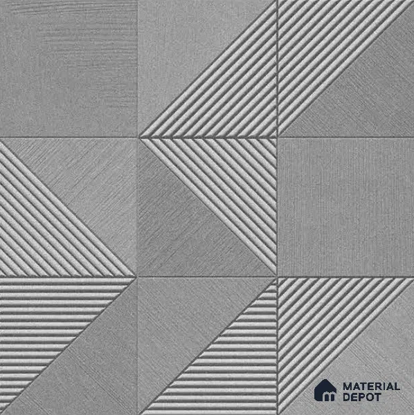 Patterned Floor Tile TL 10835 Rock Slate 20 inc x 20 inc Matte Finish Vitrified Heavy Duty Parking Tile - 12 mm | Pattern Alignment May Vary | 2-3 mm Spacer is Mandatory