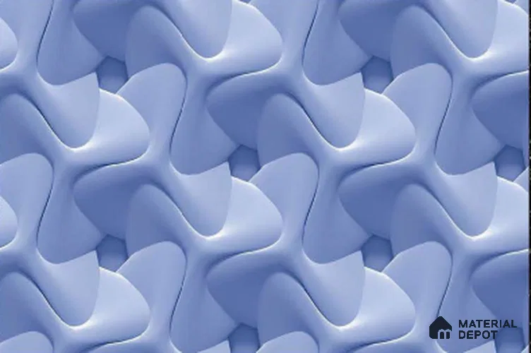 3D Wall Tile TL 01778 D Floor Azureous Blue 12 x 12 inch Matte Finish Ceramic Floor Tile - 7 mm