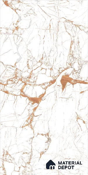 Marble Wall & Floor Tile TL 05117 B Marblis Italino Raven Light 4 ft x 2 ft Vitrified Endless High Gloss Finish - 9 mm (Random 4) | Suitable for Living Room, Bedroom & Bathroom