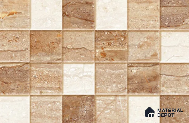 TL 01806 B Highlighter Syrup Brown 18 x 12 inch Glossy Finish Ceramic Wall Tile - 7 mm