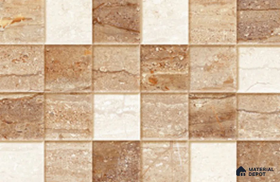 TL 01806 B Highlighter Syrup Brown 18 x 12 inch Glossy Finish Ceramic Wall Tile - 7 mm