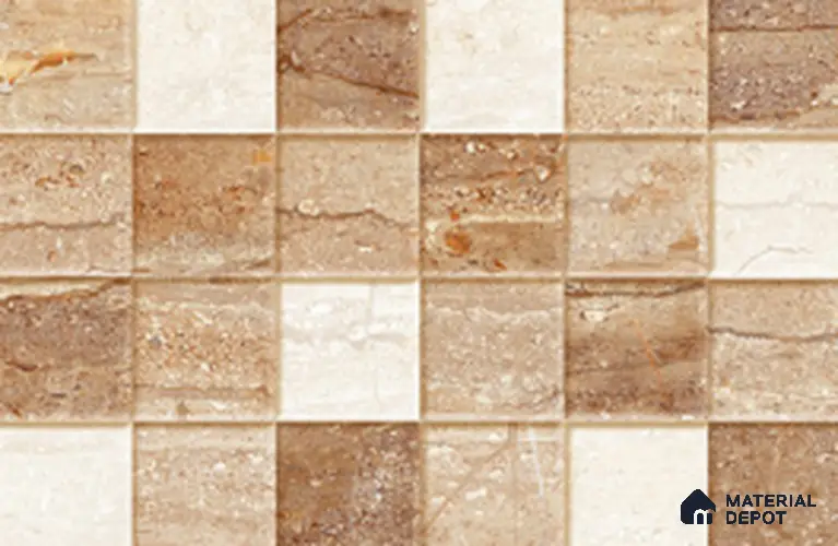 TL 01806 B Highlighter Syrup Brown 18 x 12 inch Glossy Finish Ceramic Wall Tile - 7 mm