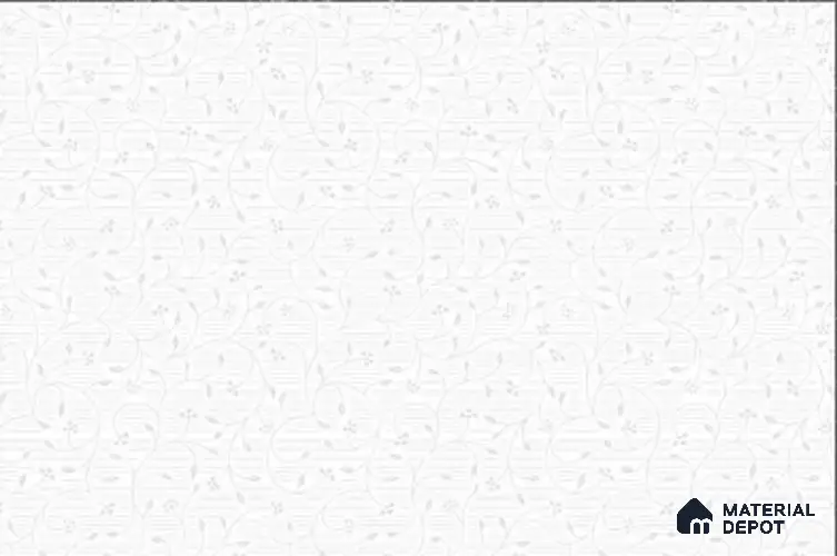Patterned Wall Tile TL 01768 A Light Milky White 18 x 12 inch Glossy Finish Ceramic Tile - 7 mm