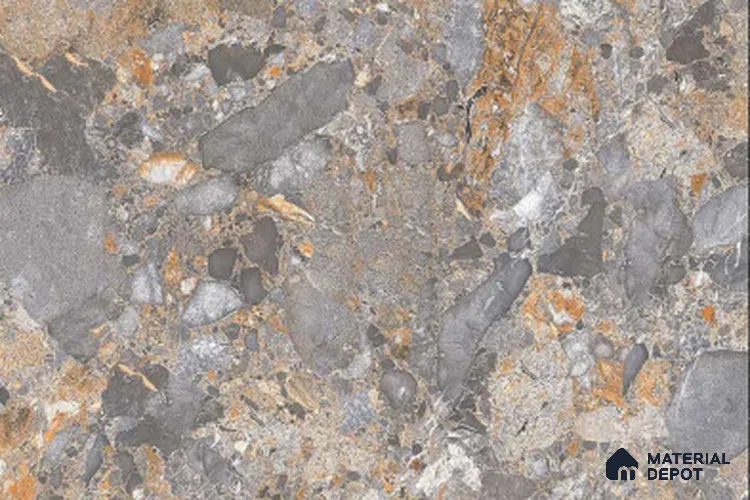 TL 01776 C Dark Rustic Brown 18 x 12 inch Glossy Finish Ceramic Wall Tile - 7 mm