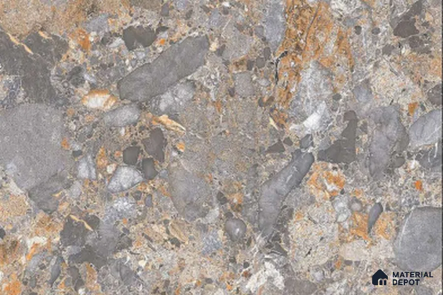 TL 01776 C Dark Rustic Brown 18 x 12 inch Glossy Finish Ceramic Wall Tile - 7 mm