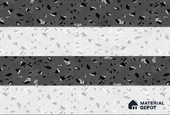 TL 01805 B Highlighter 1 Terrazzo Mix White 18 x 12 inch Glossy Finish Ceramic Wall Tile - 7 mm