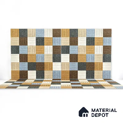 Parking Tile Liner Mix 12 x 12 inch Anti Skid Matte Finish Vitrified Floor Tile - 8 mm | TL 01818 | Suitable for Parking, Courtyard, Balcony | Please Expect a Slight Variation of Pattern