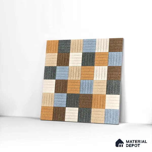 Parking Tile Liner Mix 12 x 12 inch Anti Skid Matte Finish Vitrified Floor Tile - 8 mm | TL 01818 | Suitable for Parking, Courtyard, Balcony | Please Expect a Slight Variation of Pattern