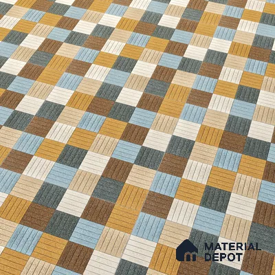 Parking Tile Liner Mix 12 x 12 inch Anti Skid Matte Finish Vitrified Floor Tile - 8 mm | TL 01818 | Suitable for Parking, Courtyard, Balcony | Please Expect a Slight Variation of Pattern