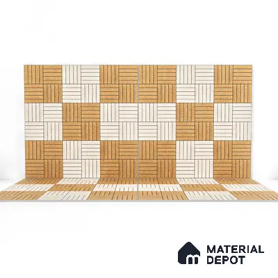 Parking Tile Liner Brown Mix 12 x 12 inch Anti Skid Matte Finish Vitrified Floor Tile - 8 mm | TL 01817 | Suitable for Parking, Terrace & Outdoor Areas | Please Expect a Slight Variation of Pattern