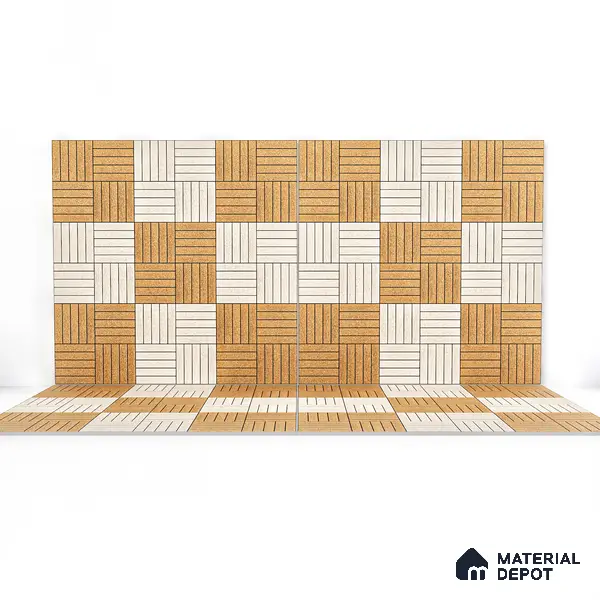 Parking Tile Liner Brown Mix 12 x 12 inch Anti Skid Matte Finish Vitrified Floor Tile - 8 mm | TL 01817 | Suitable for Parking, Terrace & Outdoor Areas | Please Expect a Slight Variation of Pattern