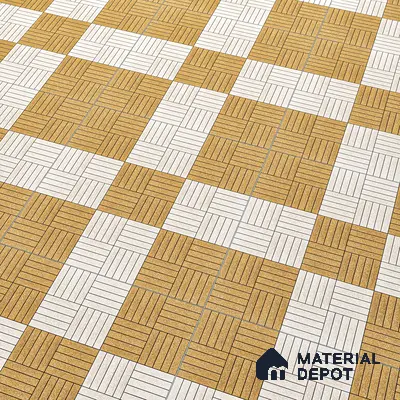 Parking Tile Liner Brown Mix 12 x 12 inch Anti Skid Matte Finish Vitrified Floor Tile - 8 mm | TL 01817 | Suitable for Parking, Terrace & Outdoor Areas | Please Expect a Slight Variation of Pattern