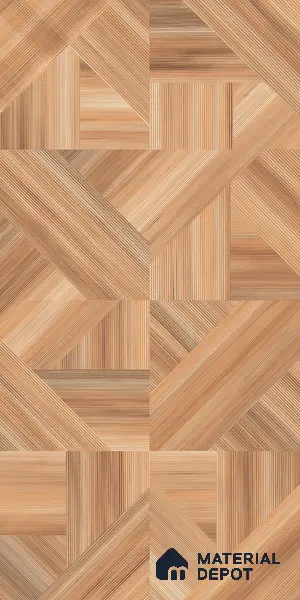 Wooden Wall & Floor Tile TL 05166 Mokuzai Tawny Grain 4 ft x 2 ft Vitrified Laminate Matte Finish - 9 mm | Suitable for Living Room, Bedroom & Bathroom