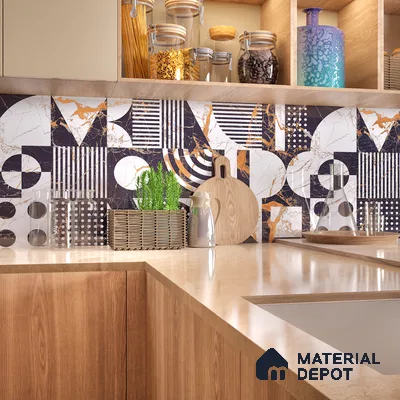 Marble Wall & Floor Tile TL 05111 B Kasavari Italino Raven Decor 4 ft x 2 ft Vitrified Endless High Gloss Finish - 9 mm (Random 2) | Suitable for Living Room, Bedroom, Bathroom, Kitchen Wall & Backsplashes