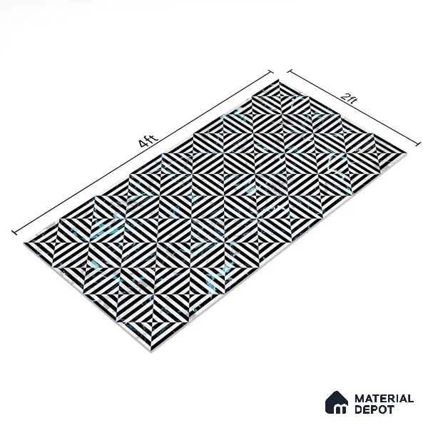 Highlighter Wall & Floor Tile TL 05111 C Kasavari Atlas Allure 4 ft x 2 ft Vitrified  High Gloss Finish - 9 mm | Suitable For Foyer, Accent/Feature Wall, Dining Area
