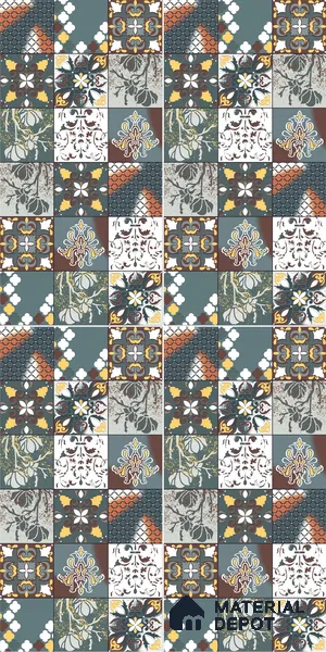 Moroccan Wall & Floor Tile TL 05111 D Kasavari Medina Magic 4 ft x 2 ft Vitrified Endless High Gloss Finish - 9 mm  | Suitable for Living Room, Bedroom, Bathroom, Kitchen Wall & Backsplashes