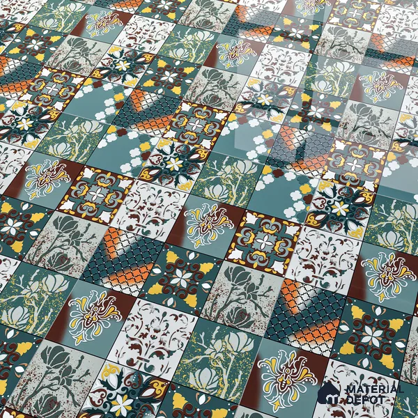 Moroccan Wall & Floor Tile TL 05111 D Kasavari Medina Magic 4 ft x 2 ft Vitrified Endless High Gloss Finish - 9 mm  | Suitable for Living Room, Bedroom, Bathroom, Kitchen Wall & Backsplashes