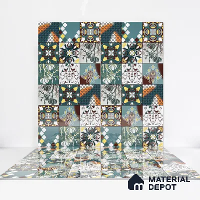 Moroccan Wall & Floor Tile TL 05111 D Kasavari Medina Magic 4 ft x 2 ft Vitrified Endless High Gloss Finish - 9 mm  | Suitable for Living Room, Bedroom, Bathroom, Kitchen Wall & Backsplashes