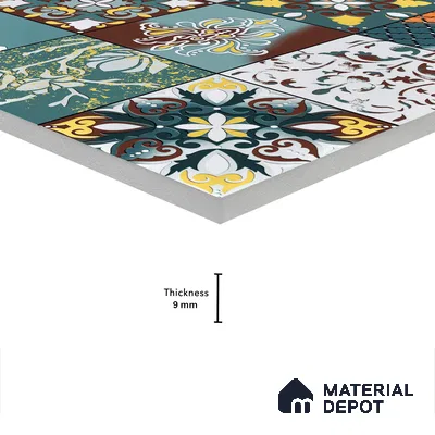 Moroccan Wall & Floor Tile TL 05111 D Kasavari Medina Magic 4 ft x 2 ft Vitrified Endless High Gloss Finish - 9 mm  | Suitable for Living Room, Bedroom, Bathroom, Kitchen Wall & Backsplashes