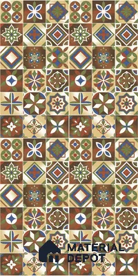 Moroccan Wall & Floor Tile TL 05111 E Kasavari Marrakech 4 ft x 2 ft Vitrified Endless High Gloss Finish - 9 mm  | Suitable for Living Room, Bedroom, Bathroom, Kitchen Wall & Backsplashes