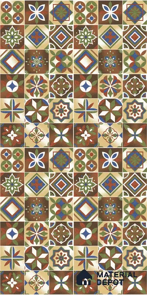 Moroccan Wall & Floor Tile TL 05111 E Kasavari Marrakech 4 ft x 2 ft Vitrified Endless High Gloss Finish - 9 mm  | Suitable for Living Room, Bedroom, Bathroom, Kitchen Wall & Backsplashes