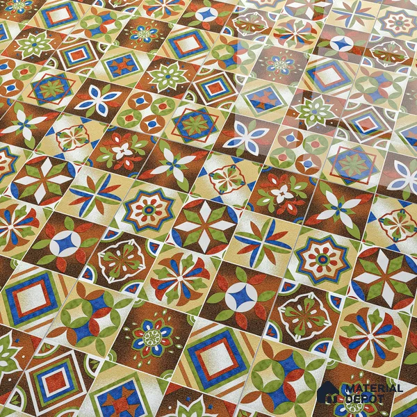Moroccan Wall & Floor Tile TL 05111 E Kasavari Marrakech 4 ft x 2 ft Vitrified Endless High Gloss Finish - 9 mm  | Suitable for Living Room, Bedroom, Bathroom, Kitchen Wall & Backsplashes