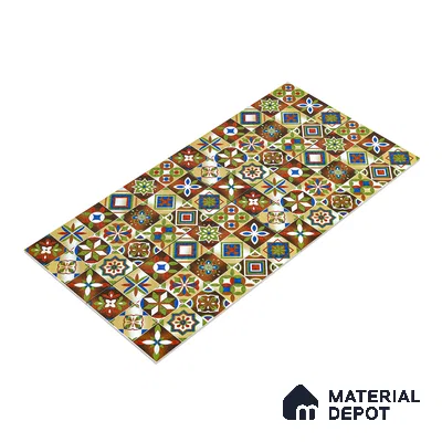 Moroccan Wall & Floor Tile TL 05111 E Kasavari Marrakech 4 ft x 2 ft Vitrified Endless High Gloss Finish - 9 mm  | Suitable for Living Room, Bedroom, Bathroom, Kitchen Wall & Backsplashes