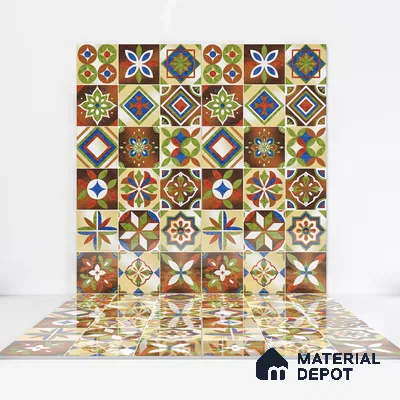 Moroccan Wall & Floor Tile TL 05111 E Kasavari Marrakech 4 ft x 2 ft Vitrified Endless High Gloss Finish - 9 mm  | Suitable for Living Room, Bedroom, Bathroom, Kitchen Wall & Backsplashes