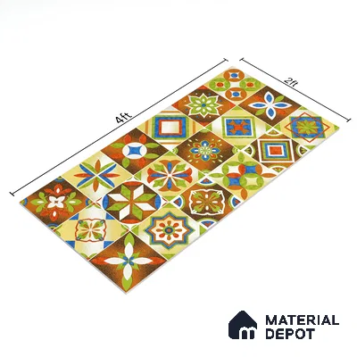 Moroccan Wall & Floor Tile TL 05111 E Kasavari Marrakech 4 ft x 2 ft Vitrified Endless High Gloss Finish - 9 mm  | Suitable for Living Room, Bedroom, Bathroom, Kitchen Wall & Backsplashes