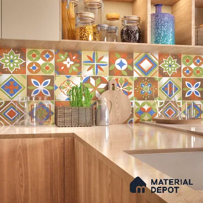 Moroccan Wall & Floor Tile TL 05111 E Kasavari Marrakech 4 ft x 2 ft Vitrified Endless High Gloss Finish - 9 mm  | Suitable for Living Room, Bedroom, Bathroom, Kitchen Wall & Backsplashes