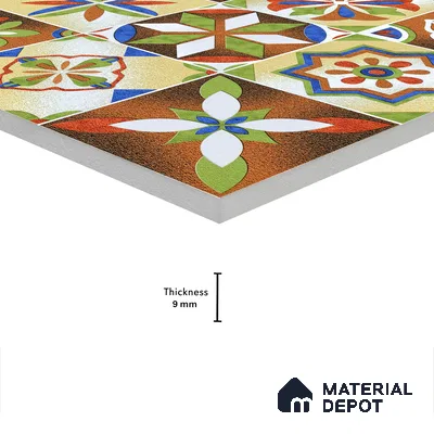 Moroccan Wall & Floor Tile TL 05111 E Kasavari Marrakech 4 ft x 2 ft Vitrified Endless High Gloss Finish - 9 mm  | Suitable for Living Room, Bedroom, Bathroom, Kitchen Wall & Backsplashes