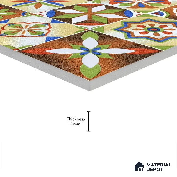 Moroccan Wall & Floor Tile TL 05111 E Kasavari Marrakech 4 ft x 2 ft Vitrified Endless High Gloss Finish - 9 mm  | Suitable for Living Room, Bedroom, Bathroom, Kitchen Wall & Backsplashes