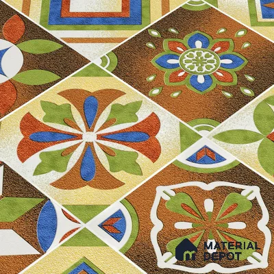 Moroccan Wall & Floor Tile TL 05111 E Kasavari Marrakech 4 ft x 2 ft Vitrified Endless High Gloss Finish - 9 mm  | Suitable for Living Room, Bedroom, Bathroom, Kitchen Wall & Backsplashes