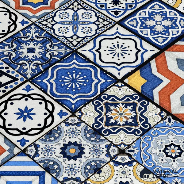 Moroccan Wall & Floor Tile TL 05111 F Kasavari Sapphire Wave 4 ft x 2 ft Vitrified Endless High Gloss Finish - 9 mm (Random 4) | Suitable for Living Room, Bedroom, Bathroom, Kitchen Wall & Backsplashes