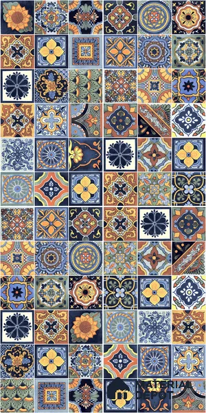 Moroccan Wall & Floor Tile TL 05111 G Kasavari Celestial 4 ft x 2 ft Vitrified Endless High Gloss Finish - 9 mm (Random 4) | Suitable for Living Room, Bedroom, Bathroom, Kitchen Wall & Backsplashes