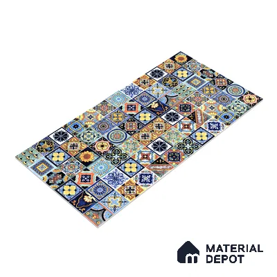 Moroccan Wall & Floor Tile TL 05111 G Kasavari Celestial 4 ft x 2 ft Vitrified Endless High Gloss Finish - 9 mm (Random 4) | Suitable for Living Room, Bedroom, Bathroom, Kitchen Wall & Backsplashes