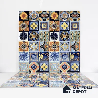 Moroccan Wall & Floor Tile TL 05111 G Kasavari Celestial 4 ft x 2 ft Vitrified Endless High Gloss Finish - 9 mm (Random 4) | Suitable for Living Room, Bedroom, Bathroom, Kitchen Wall & Backsplashes