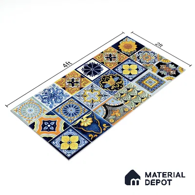 Moroccan Wall & Floor Tile TL 05111 G Kasavari Celestial 4 ft x 2 ft Vitrified Endless High Gloss Finish - 9 mm (Random 4) | Suitable for Living Room, Bedroom, Bathroom, Kitchen Wall & Backsplashes