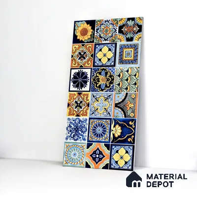 Moroccan Wall & Floor Tile TL 05111 G Kasavari Celestial 4 ft x 2 ft Vitrified Endless High Gloss Finish - 9 mm (Random 4) | Suitable for Living Room, Bedroom, Bathroom, Kitchen Wall & Backsplashes