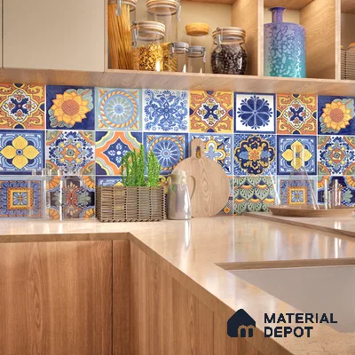 Moroccan Wall & Floor Tile TL 05111 G Kasavari Celestial 4 ft x 2 ft Vitrified Endless High Gloss Finish - 9 mm (Random 4) | Suitable for Living Room, Bedroom, Bathroom, Kitchen Wall & Backsplashes
