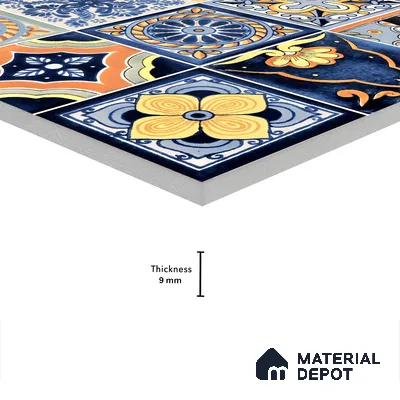 Moroccan Wall & Floor Tile TL 05111 G Kasavari Celestial 4 ft x 2 ft Vitrified Endless High Gloss Finish - 9 mm (Random 4) | Suitable for Living Room, Bedroom, Bathroom, Kitchen Wall & Backsplashes