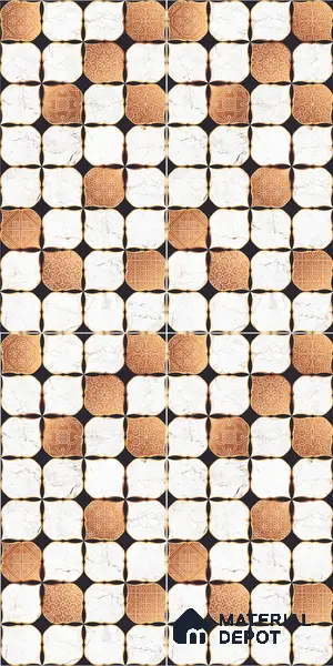 Moroccan Wall & Floor Tile TL 05111 Kasavari Casablanca Charm 4 ft x 2 ft Vitrified Endless High Gloss Finish - 9 mm  | Suitable for Living Room, Bedroom, Bathroom, Kitchen Wall & Backsplashes