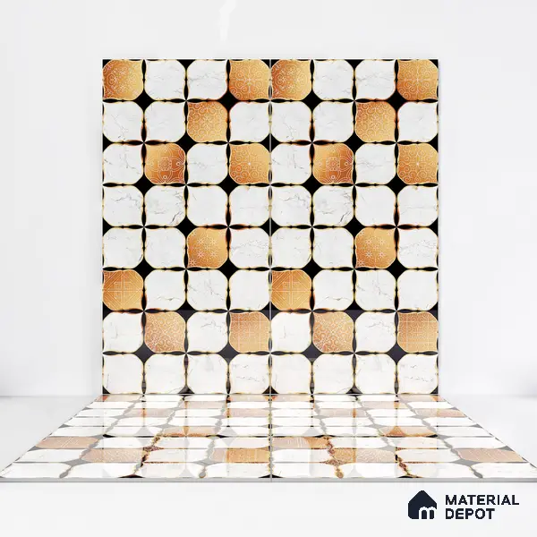 Moroccan Wall & Floor Tile TL 05111 Kasavari Casablanca Charm 4 ft x 2 ft Vitrified Endless High Gloss Finish - 9 mm  | Suitable for Living Room, Bedroom, Bathroom, Kitchen Wall & Backsplashes