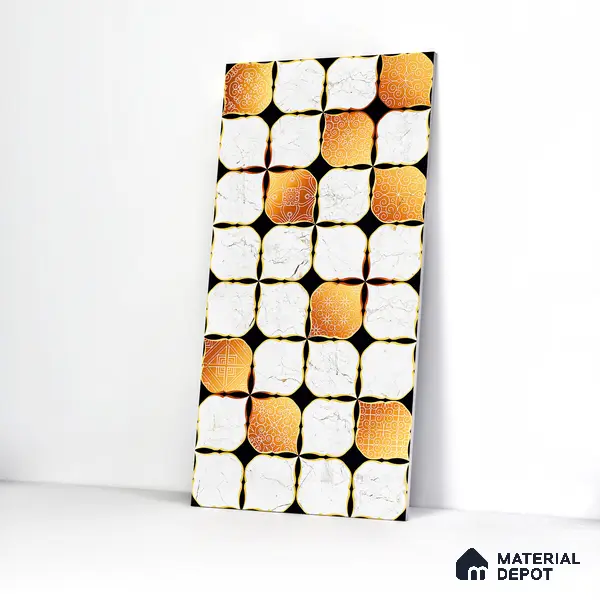 Moroccan Wall & Floor Tile TL 05111 Kasavari Casablanca Charm 4 ft x 2 ft Vitrified Endless High Gloss Finish - 9 mm  | Suitable for Living Room, Bedroom, Bathroom, Kitchen Wall & Backsplashes