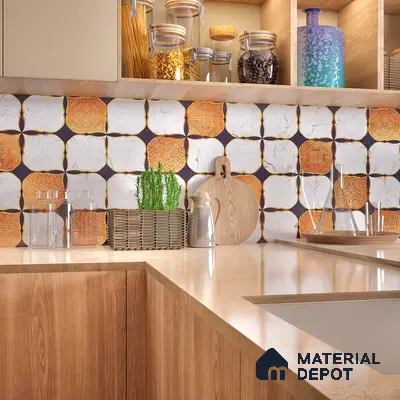 Moroccan Wall & Floor Tile TL 05111 Kasavari Casablanca Charm 4 ft x 2 ft Vitrified Endless High Gloss Finish - 9 mm  | Suitable for Living Room, Bedroom, Bathroom, Kitchen Wall & Backsplashes
