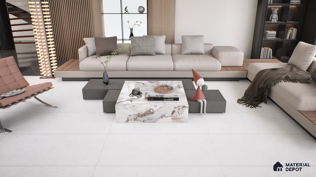 Stone Wall & Floor Tile TL 05119 B Marblis Diamond Gleam 4 ft x 2 ft Vitrified Carving Matte Finish - 9 mm  | Suitable for Living Room, Bedroom & Bathroom