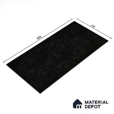 Stone Wall & Floor Tile TL 05119 Marblis Noir Cascade 4 ft x 2 ft Vitrified Carving Matte Finish - 9 mm  | Suitable for Living Room, Bedroom & Bathroom