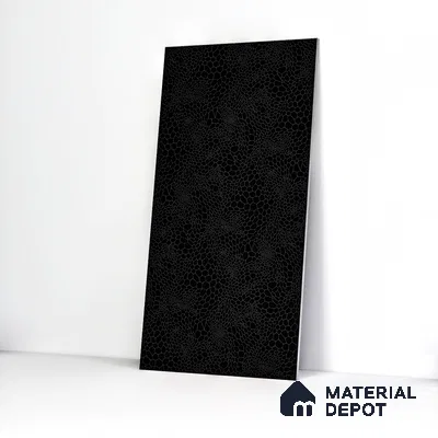 Stone Wall & Floor Tile TL 05119 Marblis Noir Cascade 4 ft x 2 ft Vitrified Carving Matte Finish - 9 mm  | Suitable for Living Room, Bedroom & Bathroom